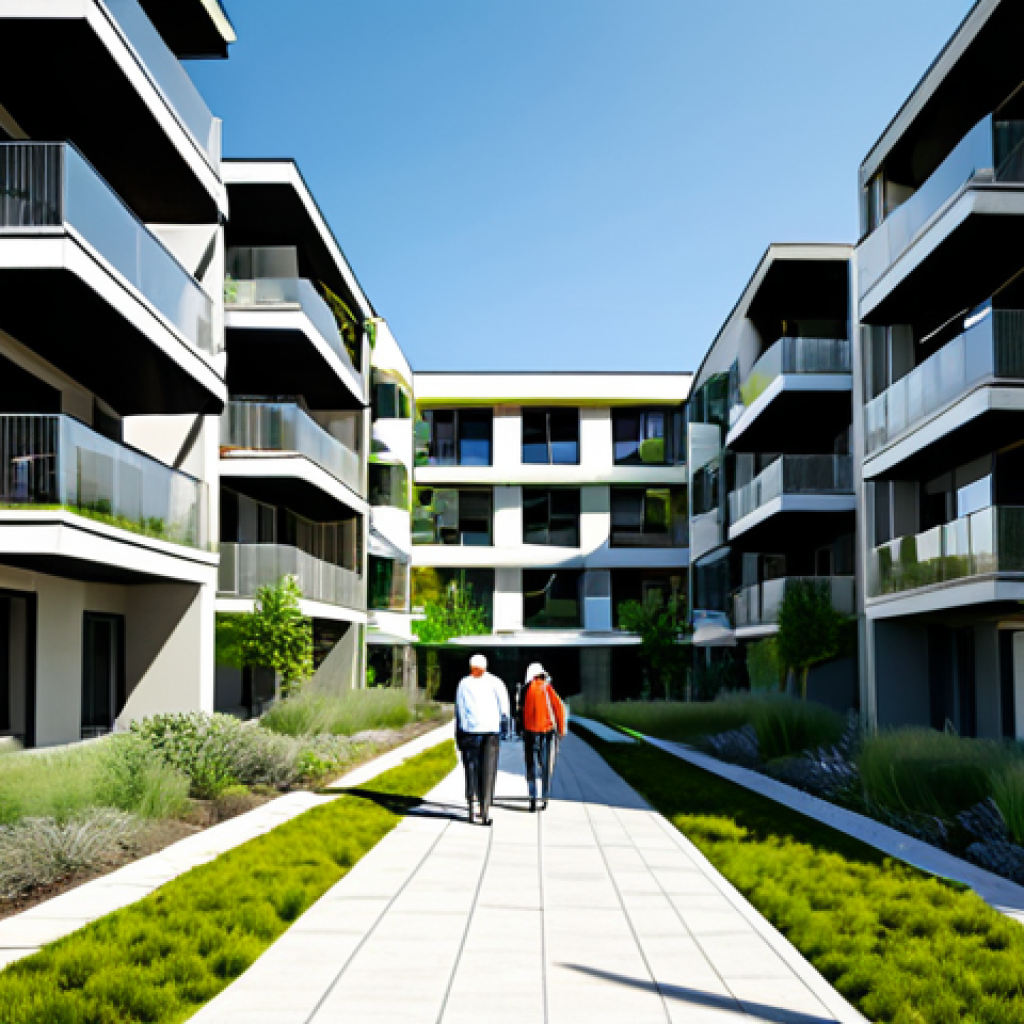 Sustainable Real Estate**
"A modern, eco-friendly apartment building with solar panels and green landscaping, fully clothed residents walking around, appropriate content, safe for work, perfect anatomy, natural proportions, professional architectural photography, daytime, bright sunlight, sustainable living, LEED certified, modest design."
**