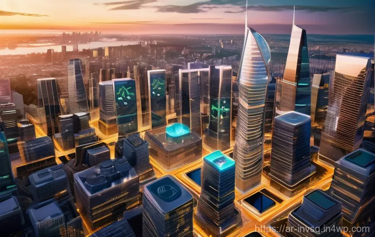 대체투자 옵션 평가에서의 복잡성 관리 - **Prompt 1: Futuristic Finance Hub**
"A stunning, highly detailed ultra-wide shot of a futuristi...