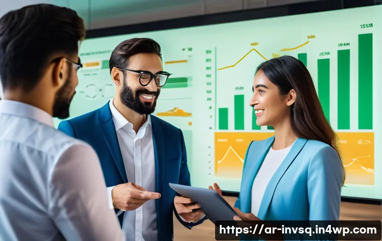 대체투자 옵션 평가를 위한 경과 분석 - **Prompt:** "A diverse group of ambitious investors, including men and women reflecting Arabic and g...