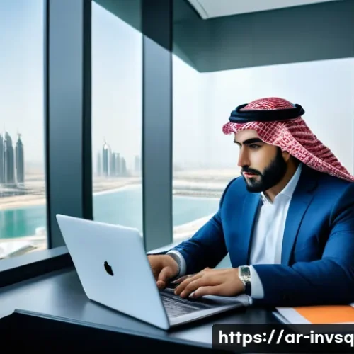 Home 32 대체투자 옵션의 시장 및 재무 동향 분석 - A sophisticated Middle Eastern investor reviewing a diversified alternative investment portfolio on ...