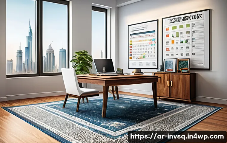 대체투자 옵션의 시장 접근성과 평가법 - A detailed and professional illustration of a modern Middle Eastern investor’s workspace, featuring ...